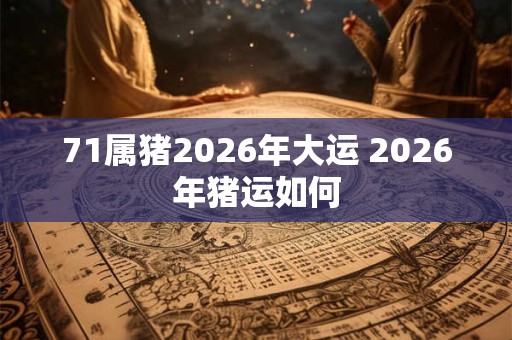 71属猪2026年大运 2026年猪运如何