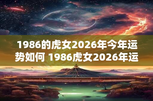 1986的虎女2026年今年运势如何 1986虎女2026年运势如何