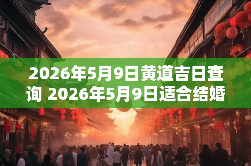 2026年5月9日黄道吉日查询 2026年5月9日适合结婚吗