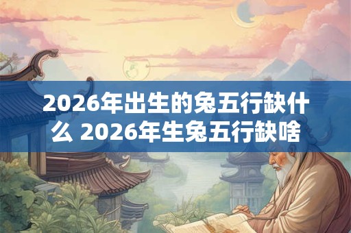 2026年出生的兔五行缺什么 2026年生兔五行缺啥