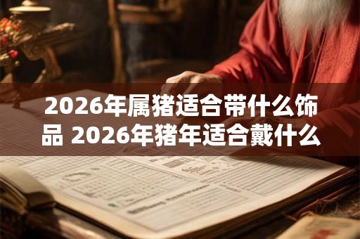 2026年属猪适合带什么饰品 2026年猪年适合戴什么饰品