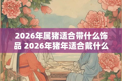 2026年属猪适合带什么饰品 2026年猪年适合戴什么饰品