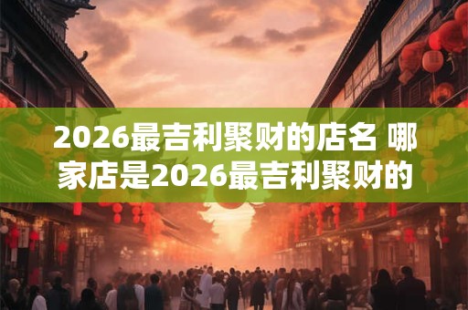 2026最吉利聚财的店名 哪家店是2026最吉利聚财的