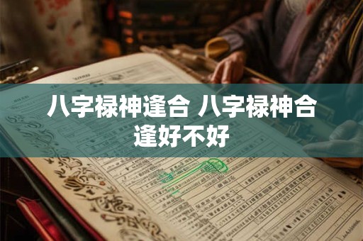 八字禄神逢合 八字禄神合逢好不好 八字禄神逢合 八字禄神合逢好不好