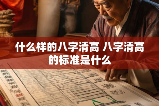 什么样的八字清高 八字清高的标准是什么