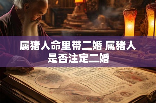 属猪人命里带二婚 属猪人是否注定二婚