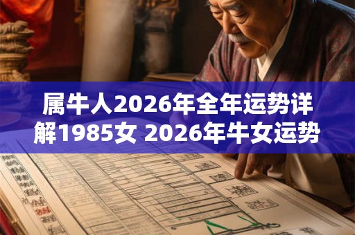 属牛人2026年全年运势详解1985女 2026年牛女运势如何 属牛人2026年全年运势详解1985女 2026年牛女运势如何