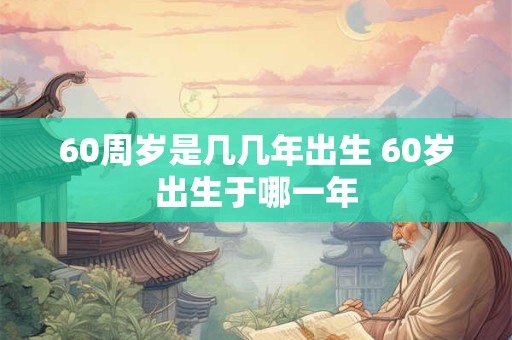 60周岁是几几年出生 60岁出生于哪一年