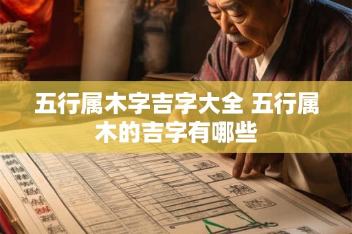 五行属木字吉字大全 五行属木的吉字有哪些 五行属木字吉字大全 五行属木的吉字有哪些