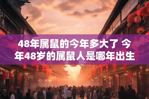 48年属鼠的今年多大了 今年48岁的属鼠人是哪年出生的