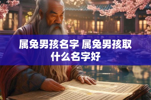 属兔男孩名字 属兔男孩取什么名字好