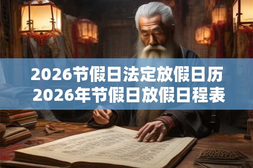 2026节假日法定放假日历 2026年节假日放假日程表 2026节假日法定放假日历 2026年节假日放假日程表