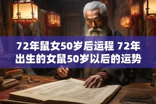 72年鼠女50岁后运程 72年出生的女鼠50岁以后的运势如何 72年鼠女50岁后运程 72年出生的女鼠50岁以后的运势如何