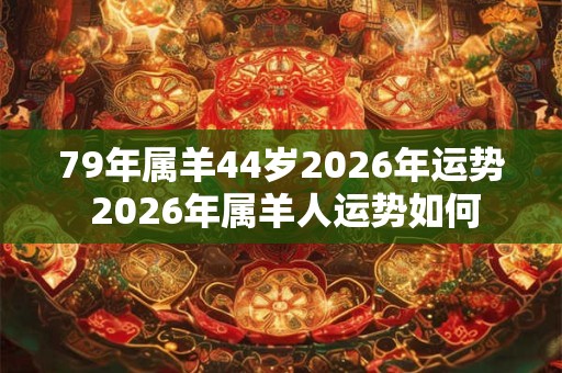 79年属羊44岁2026年运势 2026年属羊人运势如何