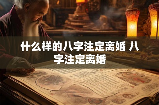 什么样的八字注定离婚 八字注定离婚