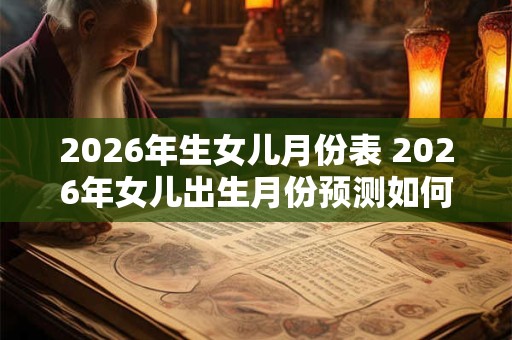 2026年生女儿月份表 2026年女儿出生月份预测如何确定