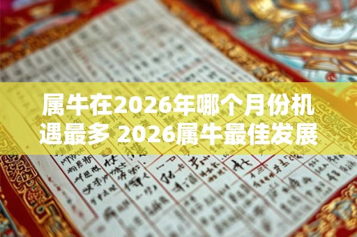 属牛在2026年哪个月份机遇最多 2026属牛最佳发展月份