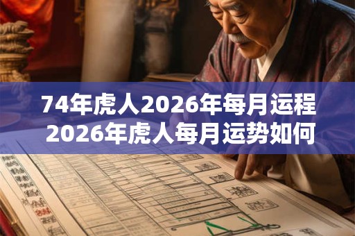74年虎人2026年每月运程 2026年虎人每月运势如何