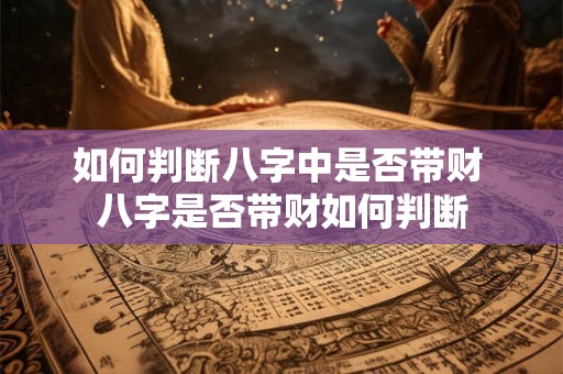 如何判断八字中是否带财 八字是否带财如何判断