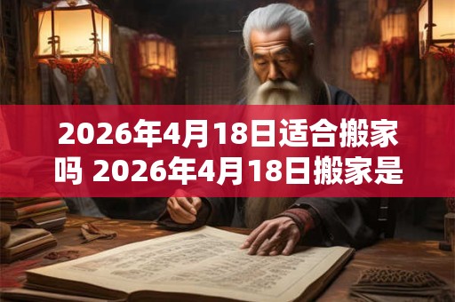 2026年4月18日适合搬家吗 2026年4月18日搬家是否合适