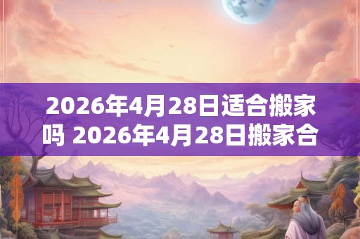 2026年4月28日适合搬家吗 2026年4月28日搬家合适吗