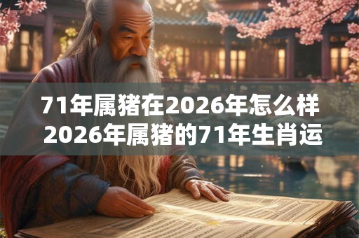 71年属猪在2026年怎么样 2026年属猪的71年生肖运势如何