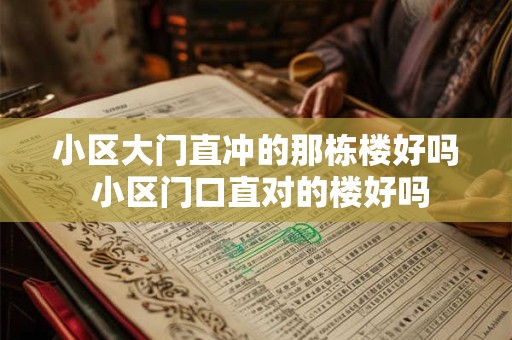 小区大门直冲的那栋楼好吗 小区门口直对的楼好吗 小区大门直冲的那栋楼好吗 小区门口直对的楼好吗