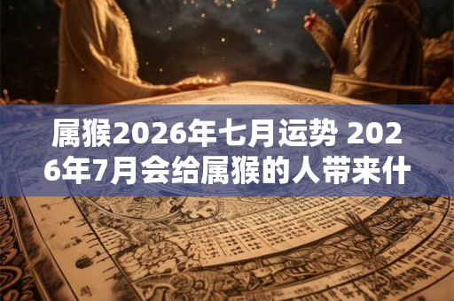 属猴2026年七月运势 2026年7月会给属猴的人带来什么运势