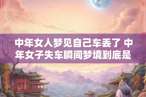 中年女人梦见自己车丢了 中年女子失车瞬间梦境到底是什么寓意