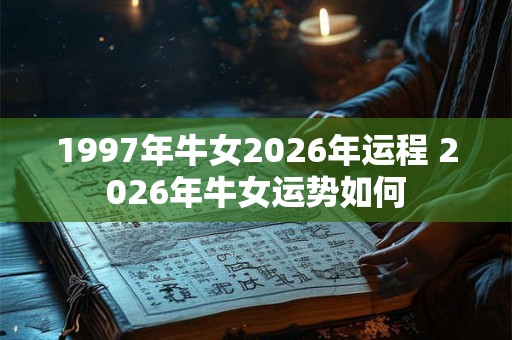 1997年牛女2026年运程 2026年牛女运势如何 1997年牛女2026年运程 2026年牛女运势如何