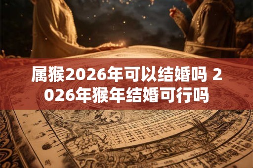 属猴2026年可以结婚吗 2026年猴年结婚可行吗 属猴2026年可以结婚吗 2026年猴年结婚可行吗
