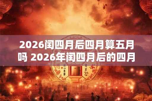 2026闰四月后四月算五月吗 2026年闰四月后的四月是否算五月