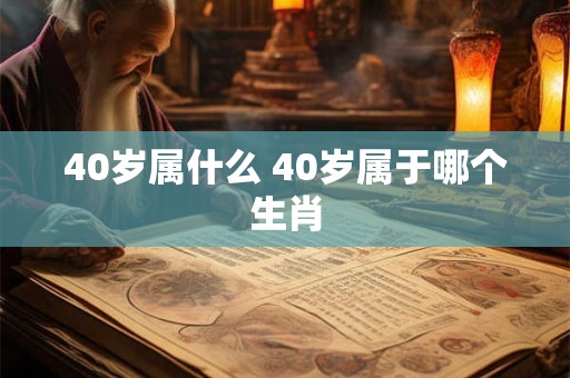 40岁属什么 40岁属于哪个生肖