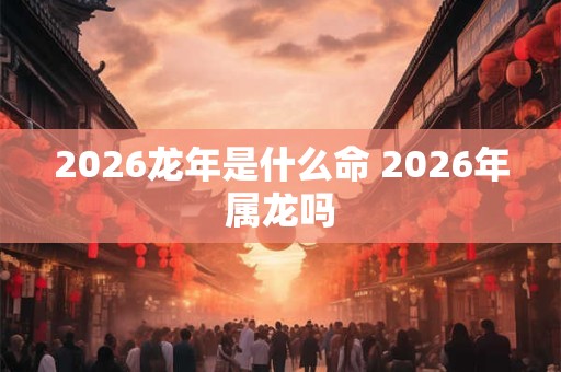 2026龙年是什么命 2026年属龙吗