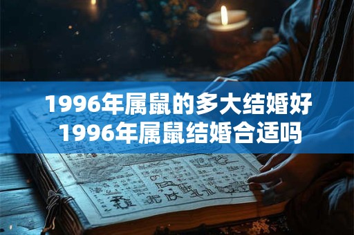 1996年属鼠的多大结婚好 1996年属鼠结婚合适吗