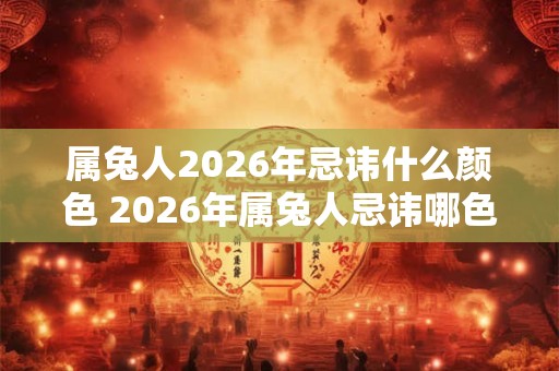 属兔人2026年忌讳什么颜色 2026年属兔人忌讳哪色