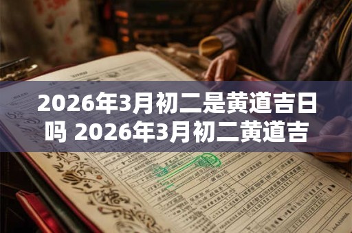 2026年3月初二是黄道吉日吗 2026年3月初二黄道吉日