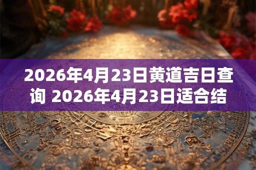 2026年4月23日黄道吉日查询 2026年4月23日适合结婚吗 2026年4月23日黄道吉日查询 2026年4月23日适合结婚吗