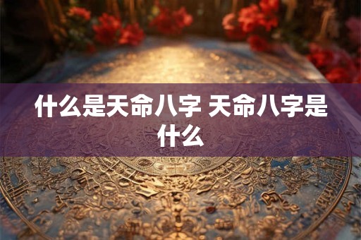 什么是天命八字 天命八字是什么 什么是天命八字 天命八字是什么