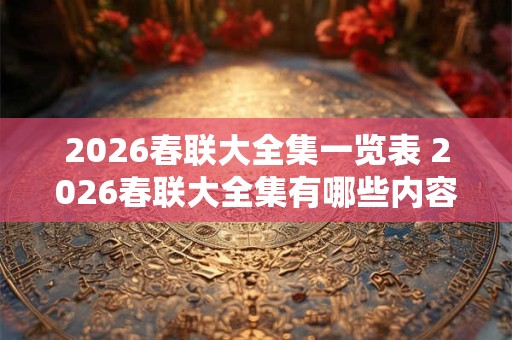 2026春联大全集一览表 2026春联大全集有哪些内容