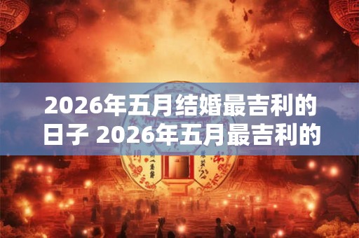 2026年五月结婚最吉利的日子 2026年五月最吉利的结婚日是哪天