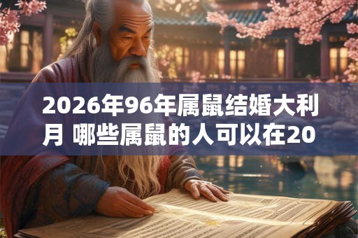 2026年96年属鼠结婚大利月 哪些属鼠的人可以在2026年结婚得到好运