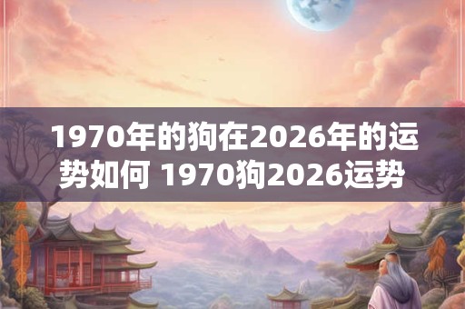 1970年的狗在2026年的运势如何 1970狗2026运势如何 1970年的狗在2026年的运势如何 1970狗2026运势如何