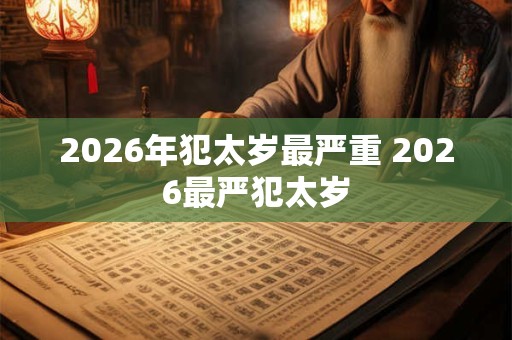 2026年犯太岁最严重 2026最严犯太岁