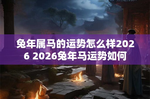 兔年属马的运势怎么样2026 2026兔年马运势如何