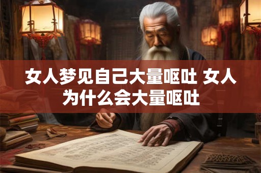 女人梦见自己大量呕吐 女人为什么会大量呕吐