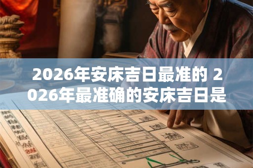 2026年安床吉日最准的 2026年最准确的安床吉日是什么