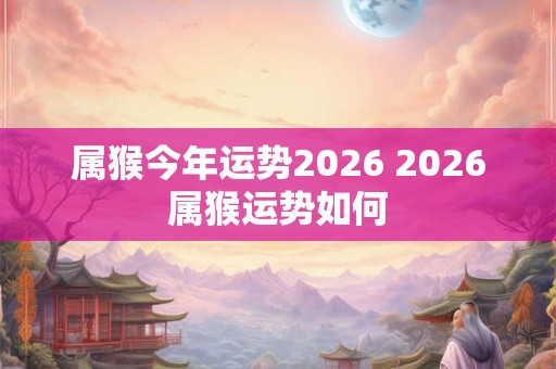 属猴今年运势2026 2026属猴运势如何