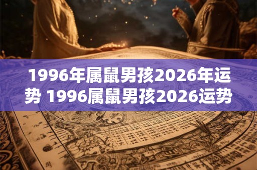 1996年属鼠男孩2026年运势 1996属鼠男孩2026运势如何 1996年属鼠男孩2026年运势 1996属鼠男孩2026运势如何