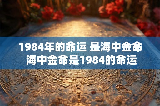 1984年的命运 是海中金命 海中金命是1984的命运